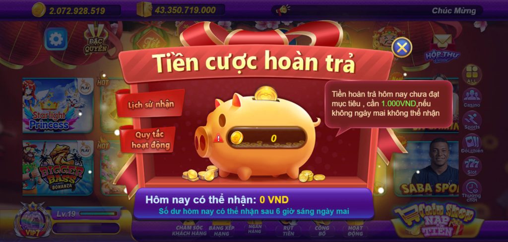 v99-Tiền Cược Hoàn Trả